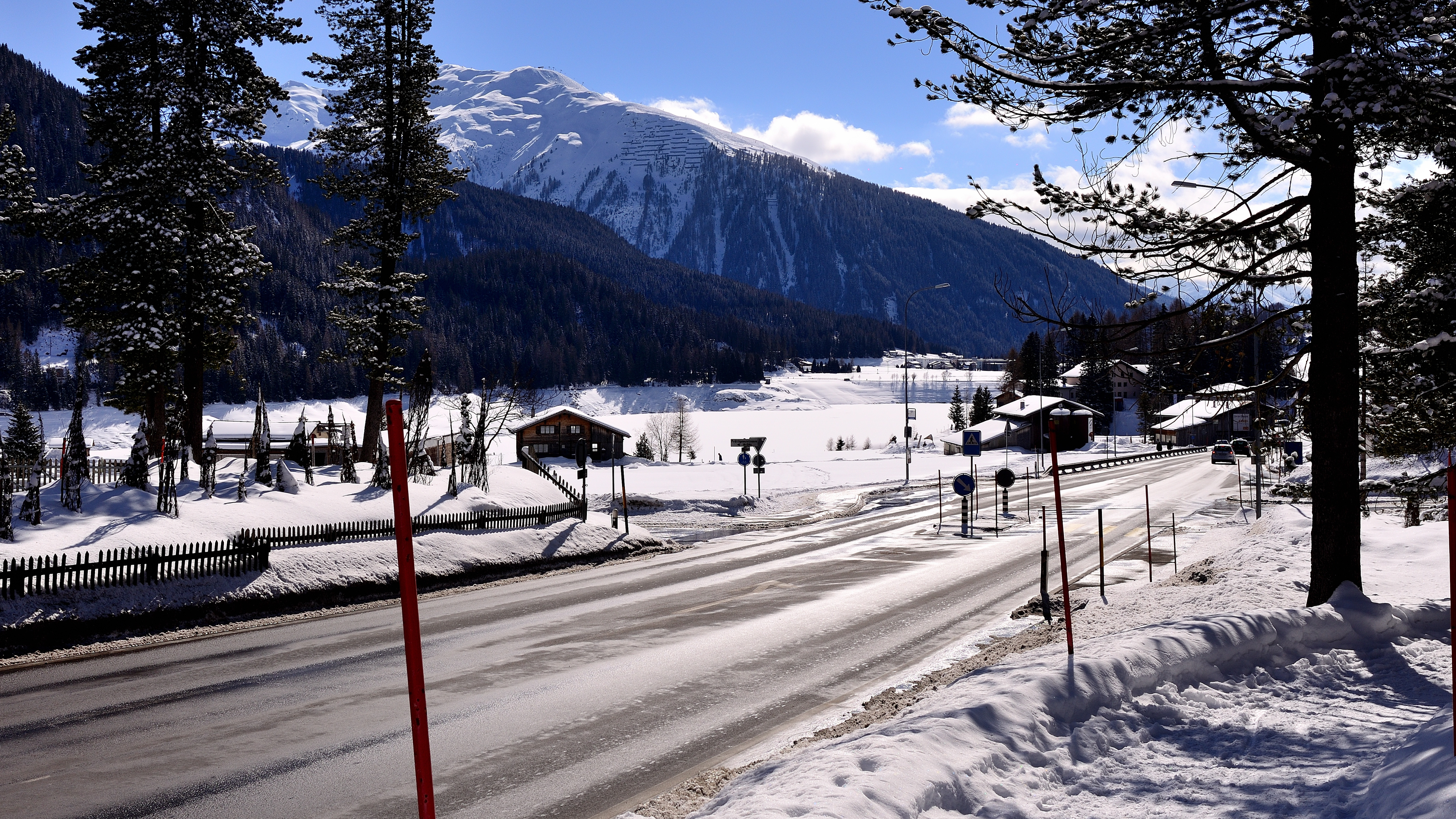Rundfahrt durch Davos bei Sonnenschein - März 2015 - Roadtrip